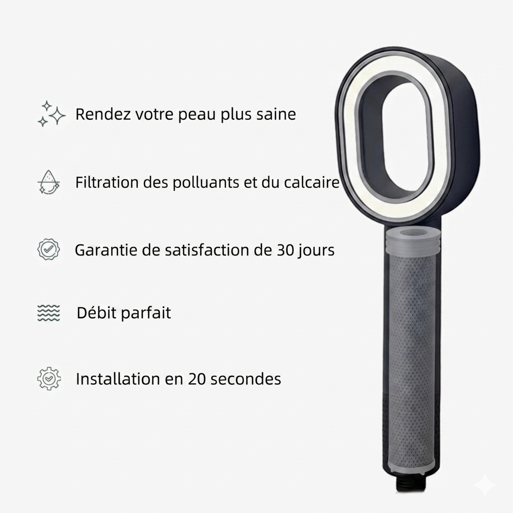 Pommeau de Douche Filtrant